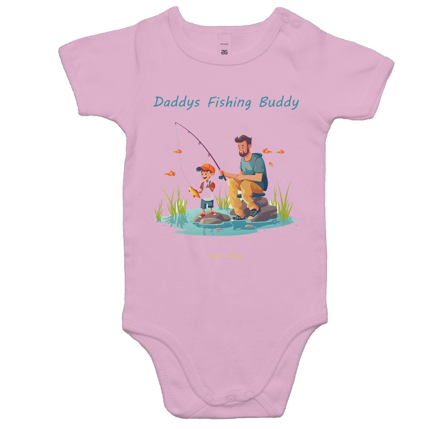 Daddys Fishing Buddy (Boy)' - Baby Onesie
