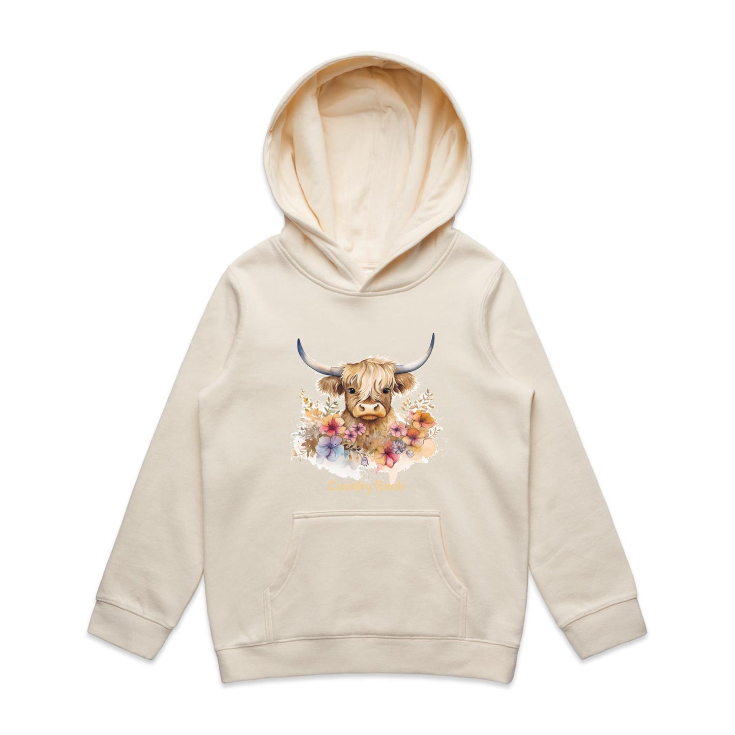 'Flowered Highland' - Youth Hood
