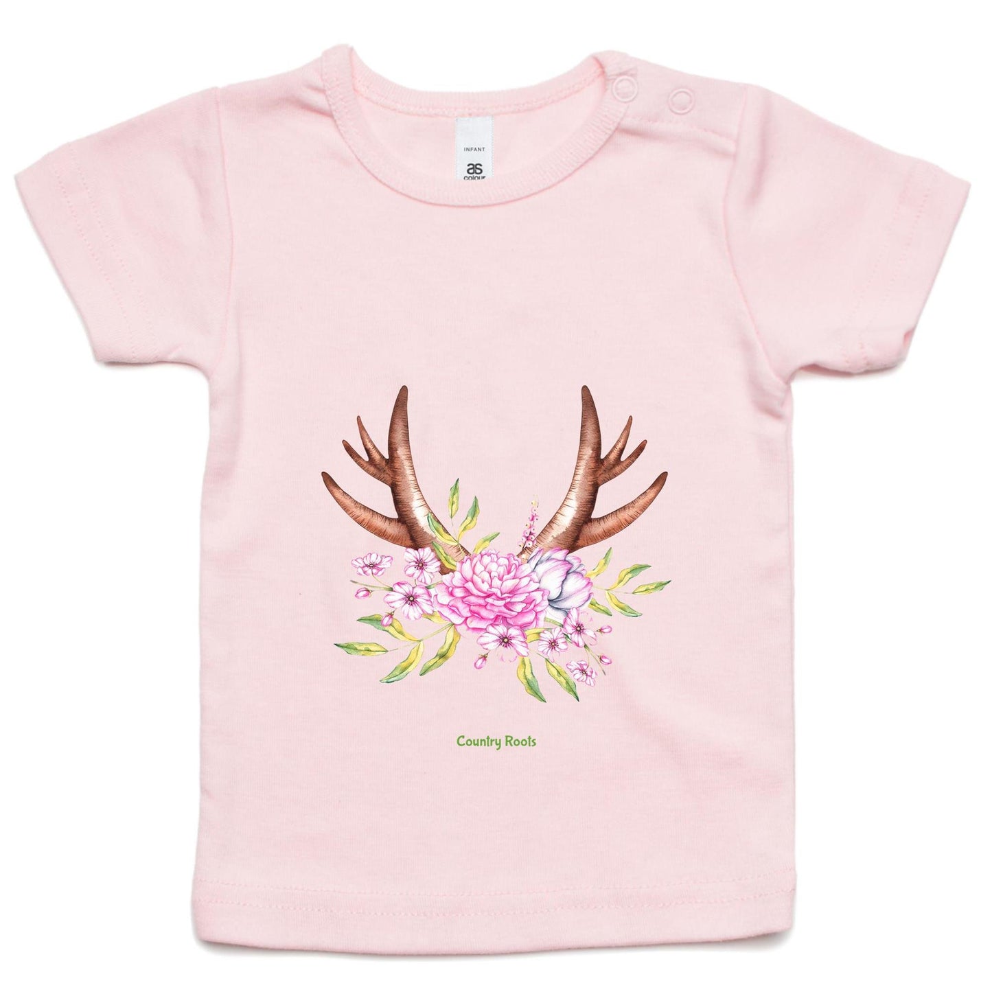 'Flowered Antlers' - Infant Tee