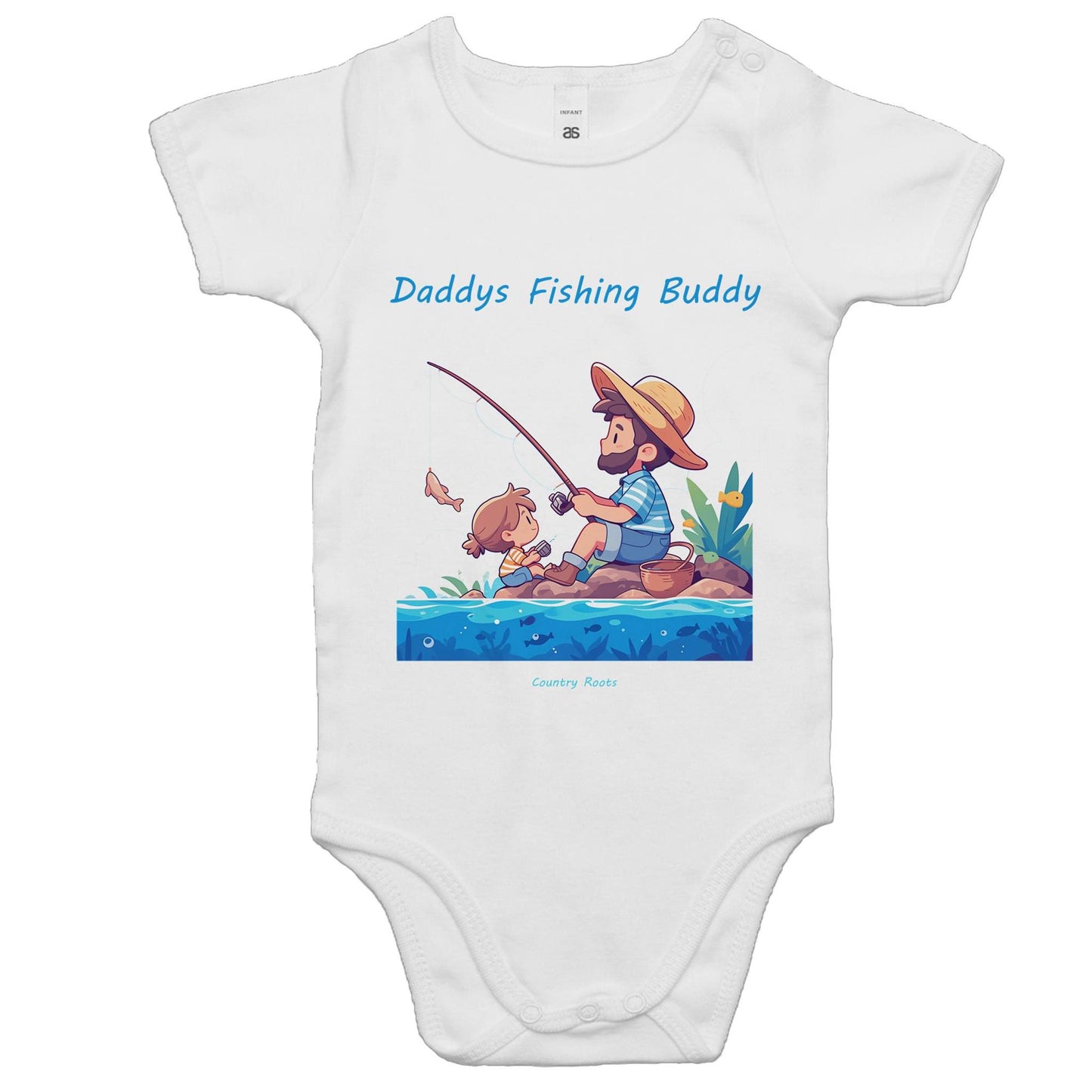 'Daddys Fishing Buddy (Girl)' - Baby Onesie