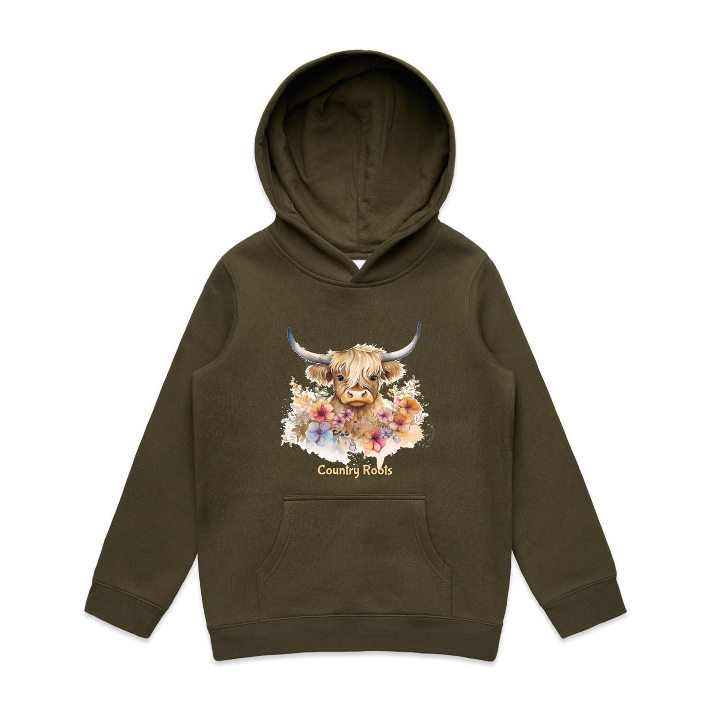 'Flowered Highland' - Youth Hood