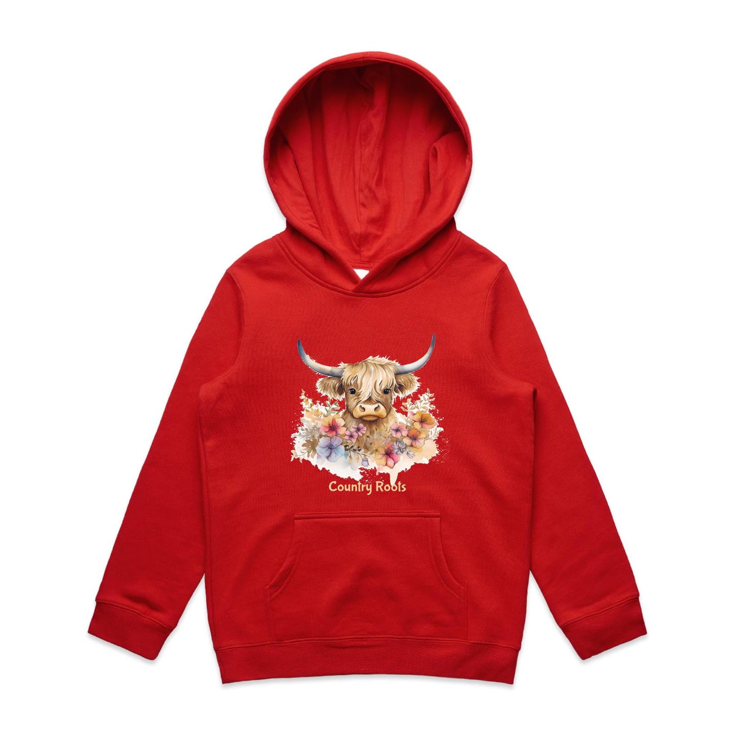 'Flowered Highland' - Youth Hood