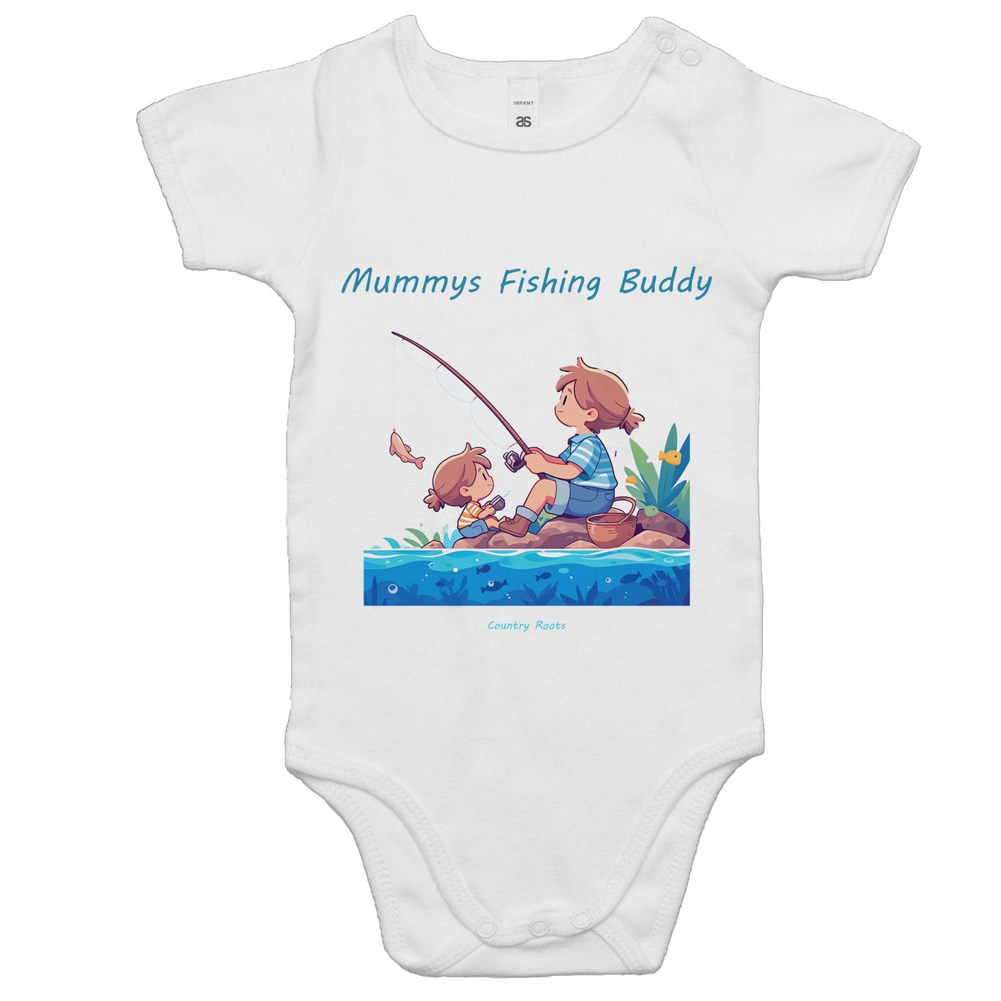 'Mummys Fishing Buddy (Girl)' - Baby Onesie