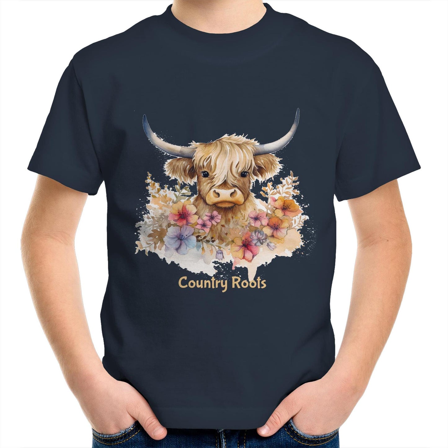 'Flowered Highland' - Youth Tee