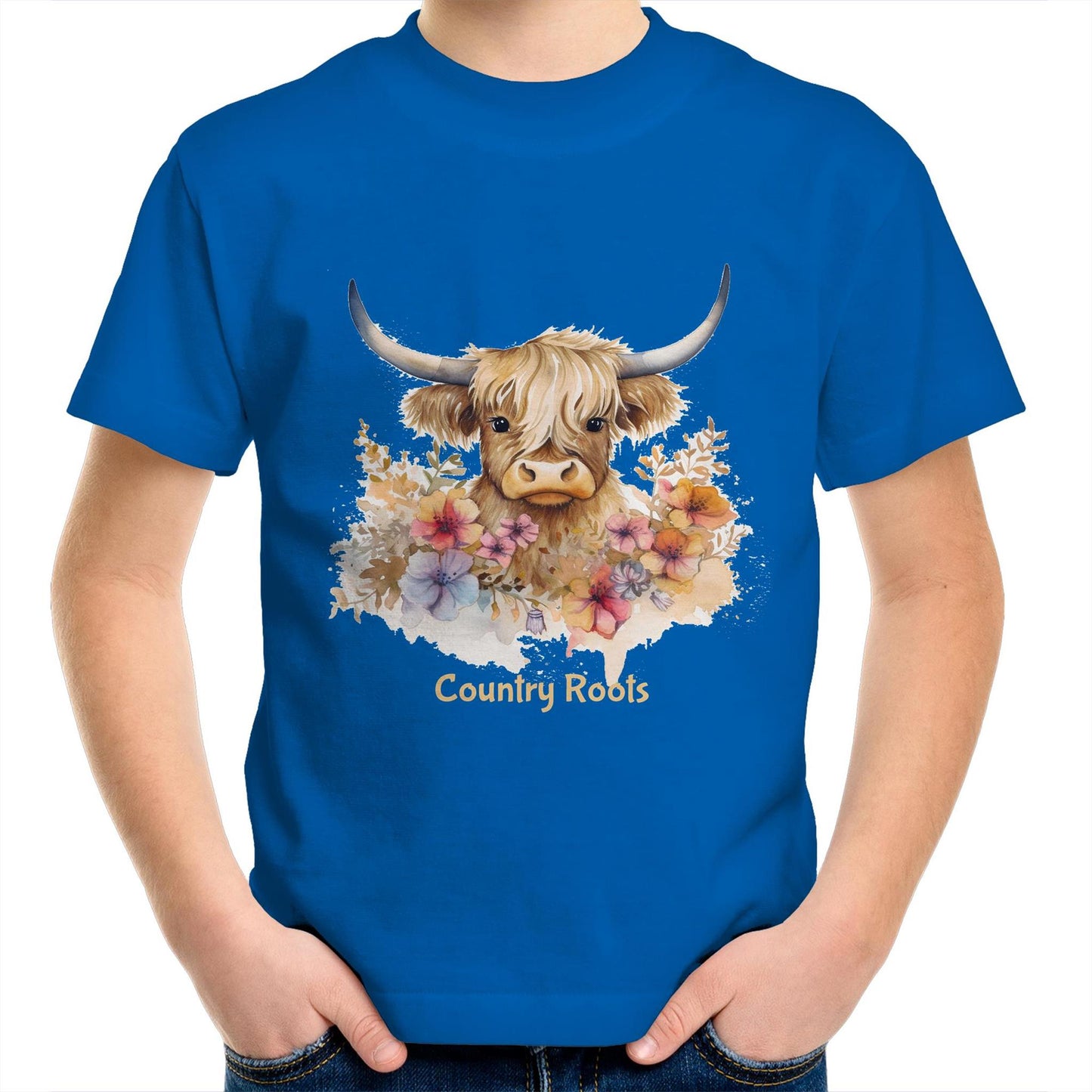 'Flowered Highland' - Youth Tee