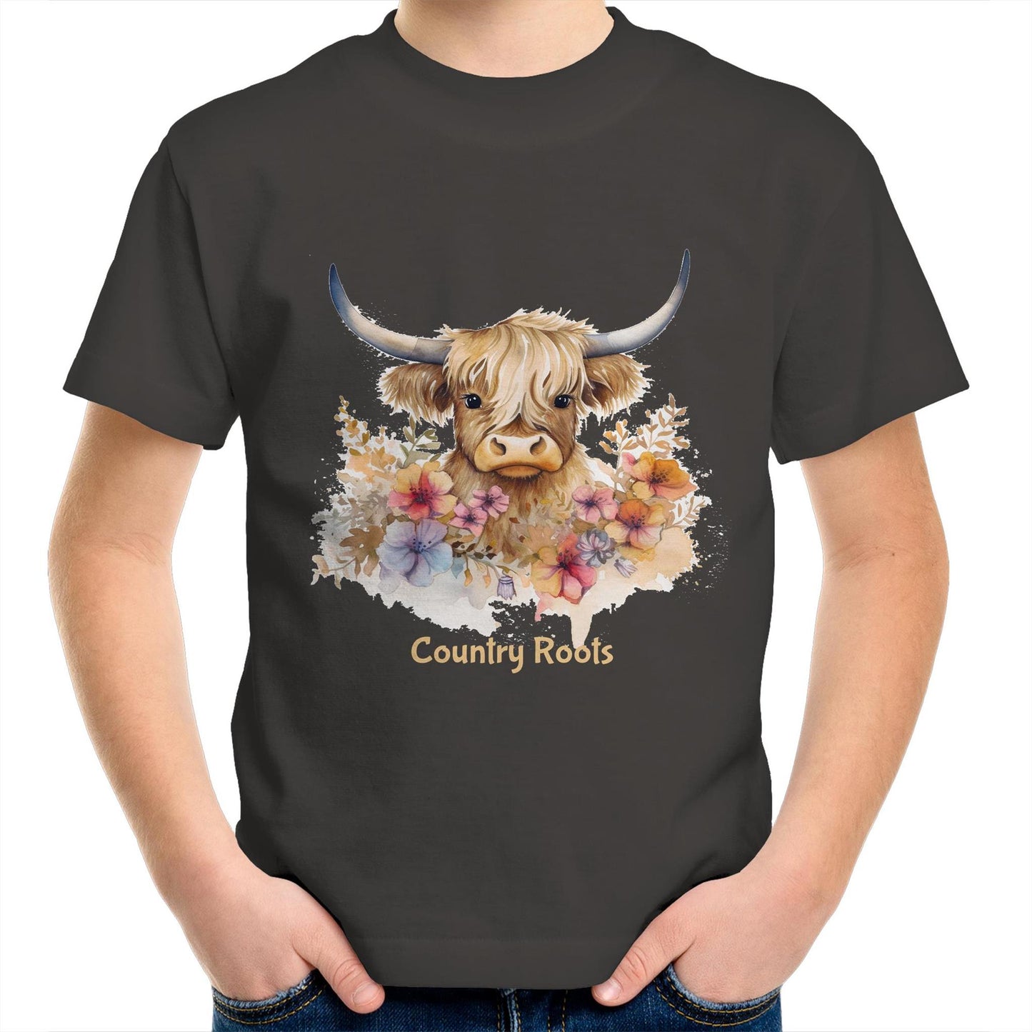 'Flowered Highland' - Youth Tee