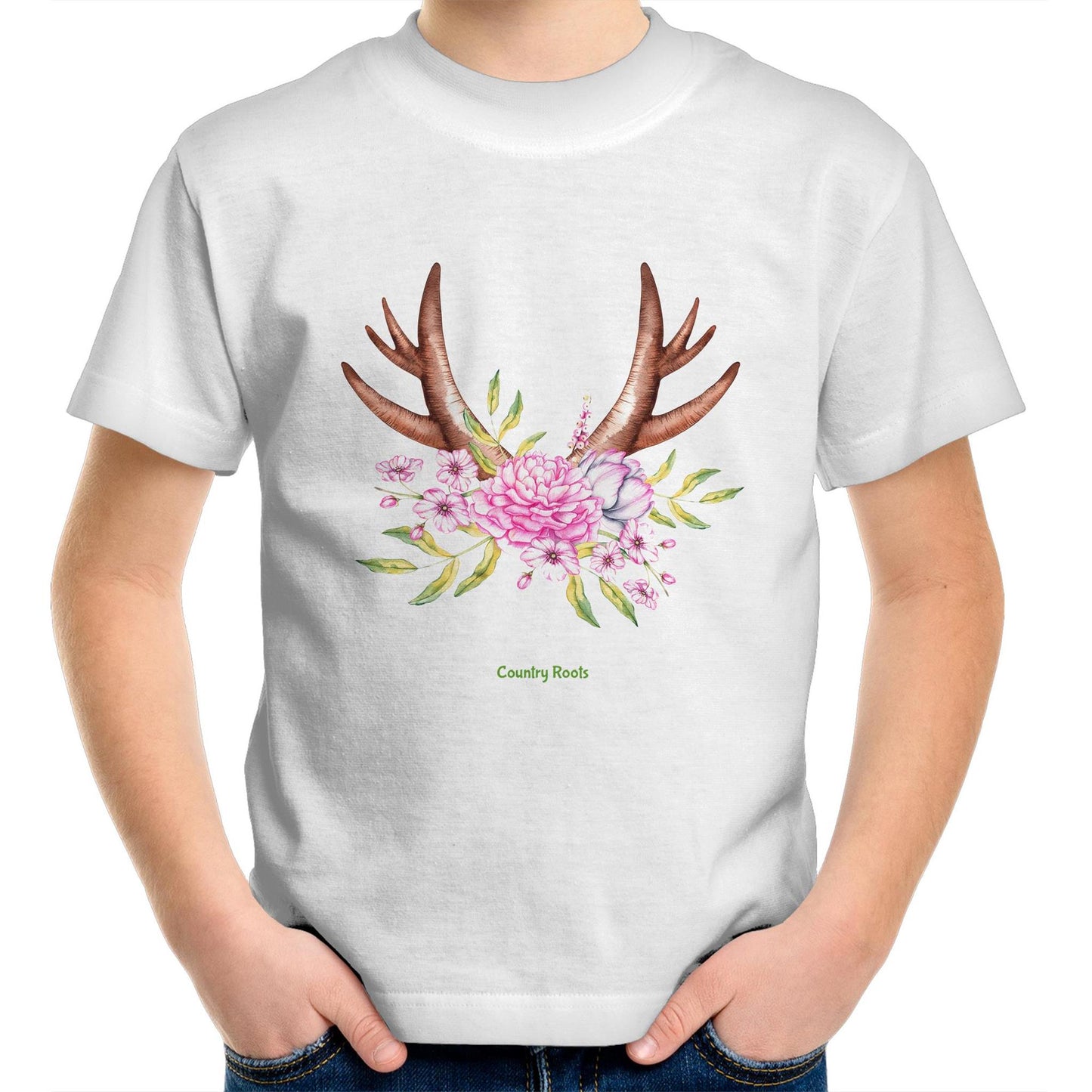 'Flowered Antlers' - Youth Tee