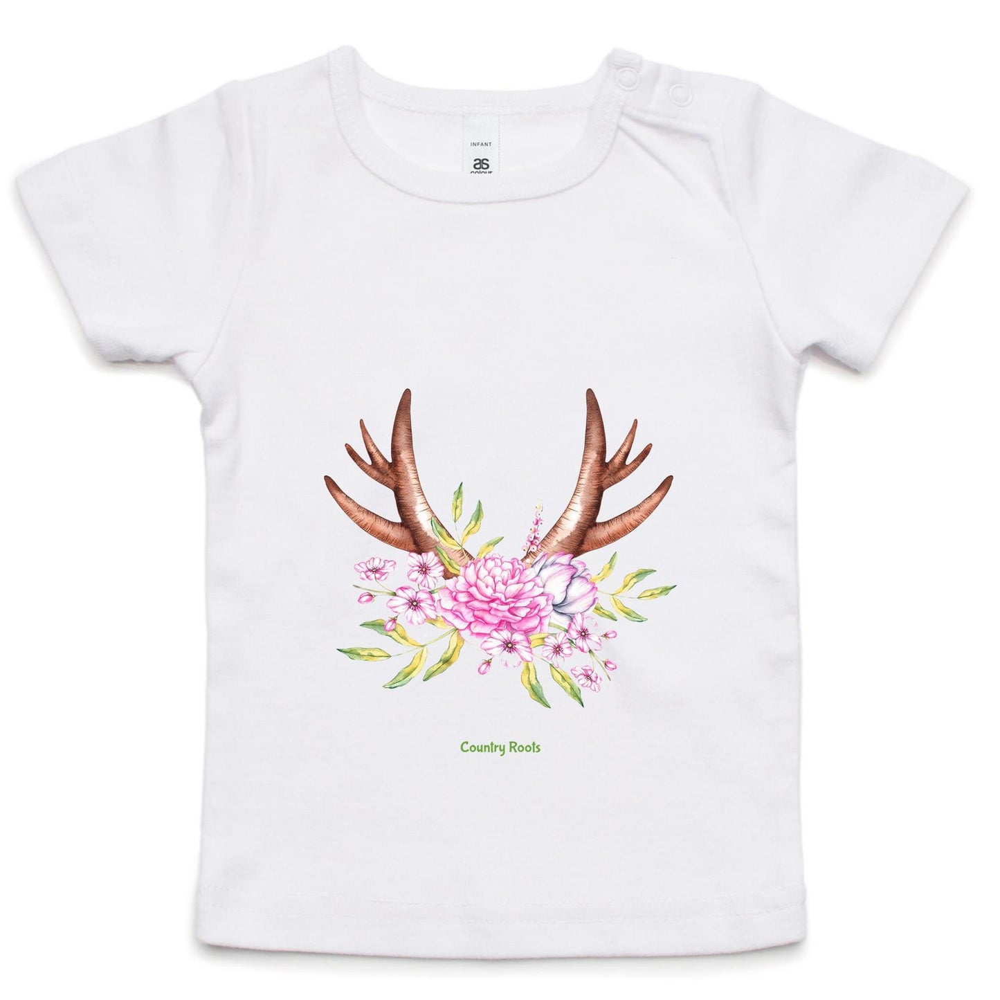 'Flowered Antlers' - Infant Tee