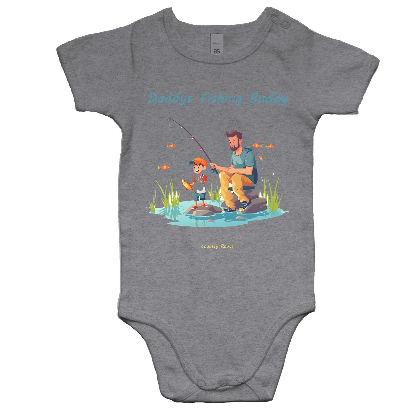 Daddys Fishing Buddy (Boy)' - Baby Onesie