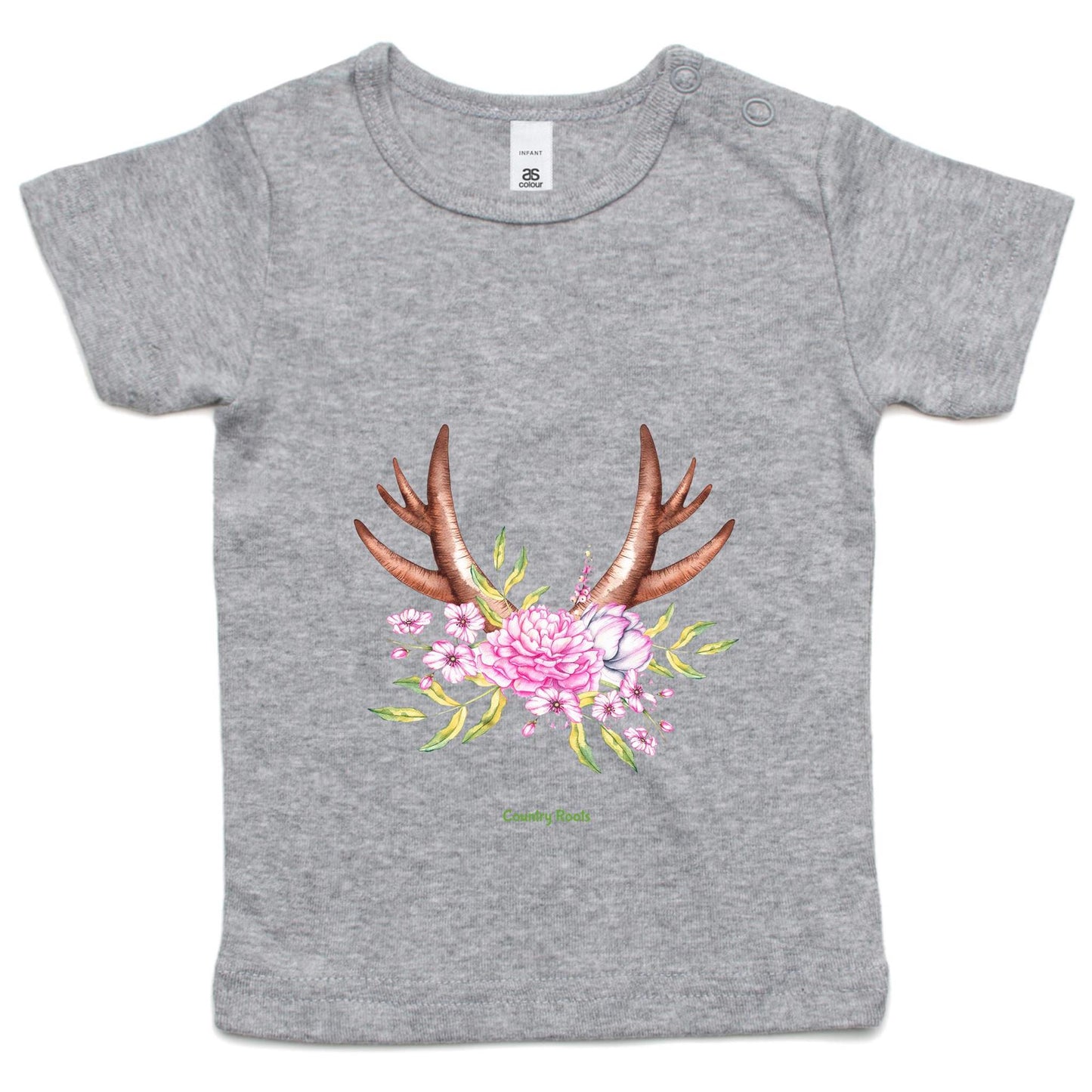 'Flowered Antlers' - Infant Tee