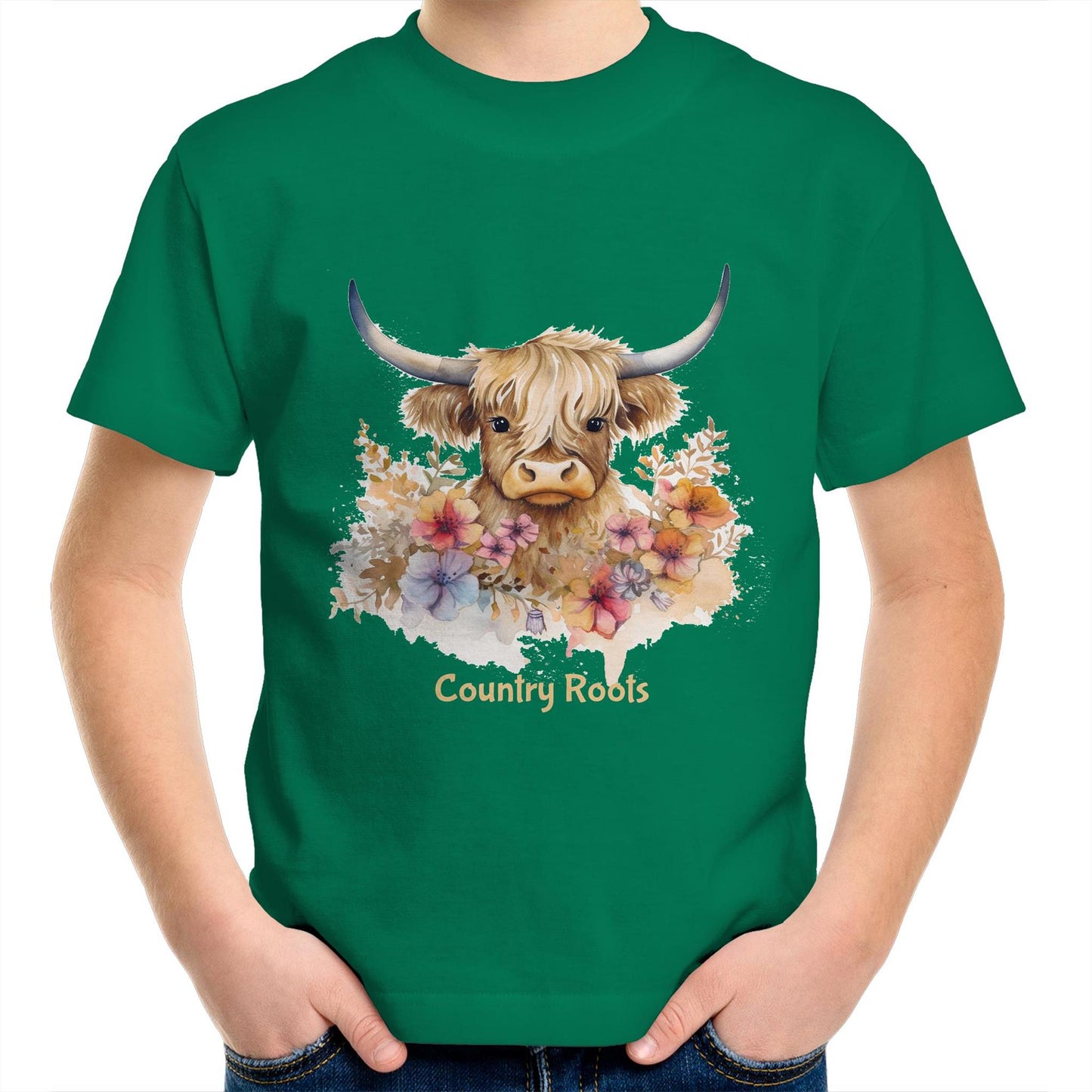 'Flowered Highland' - Youth Tee