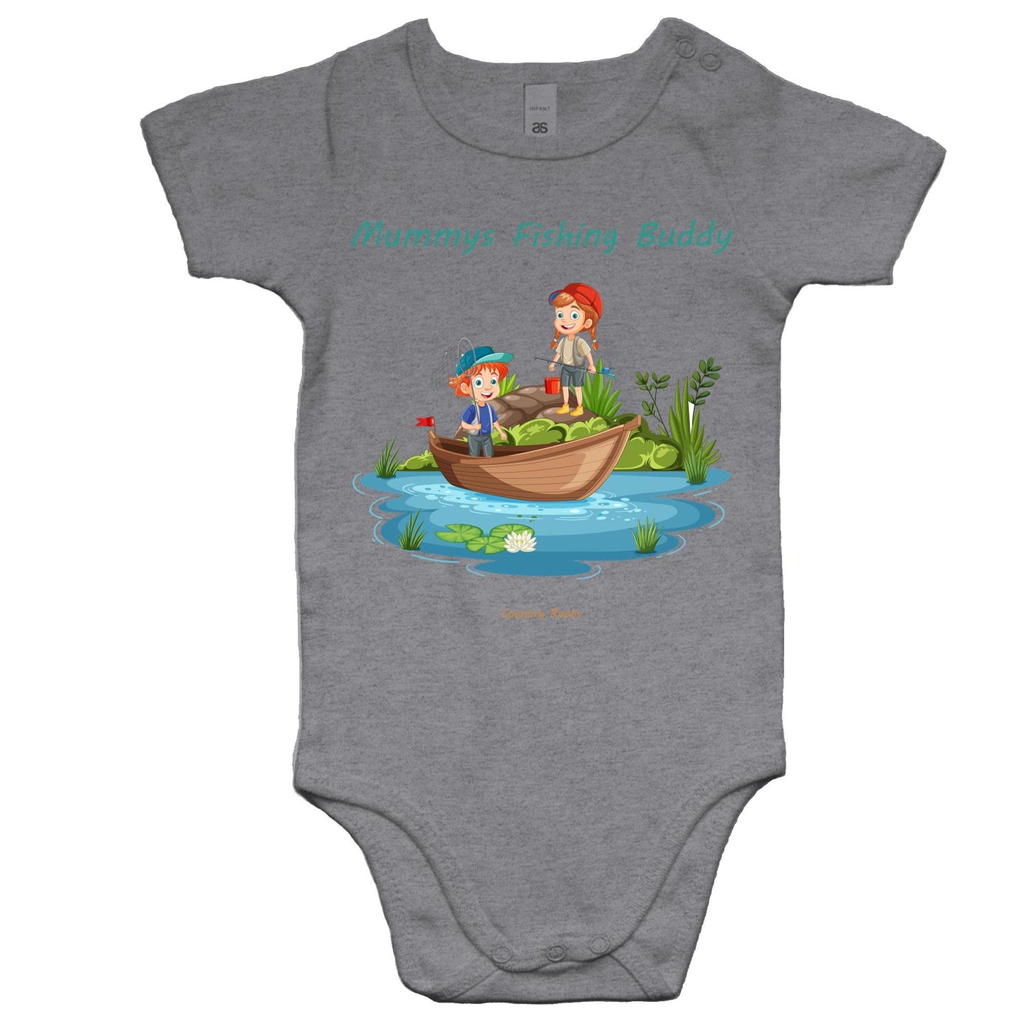 'Mummys Fishing Buddy (Boy)' - Baby Onesie