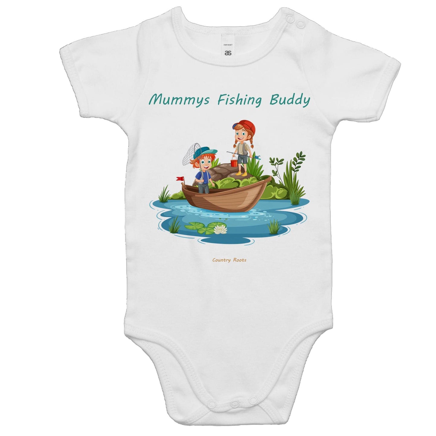 'Mummys Fishing Buddy (Boy)' - Baby Onesie