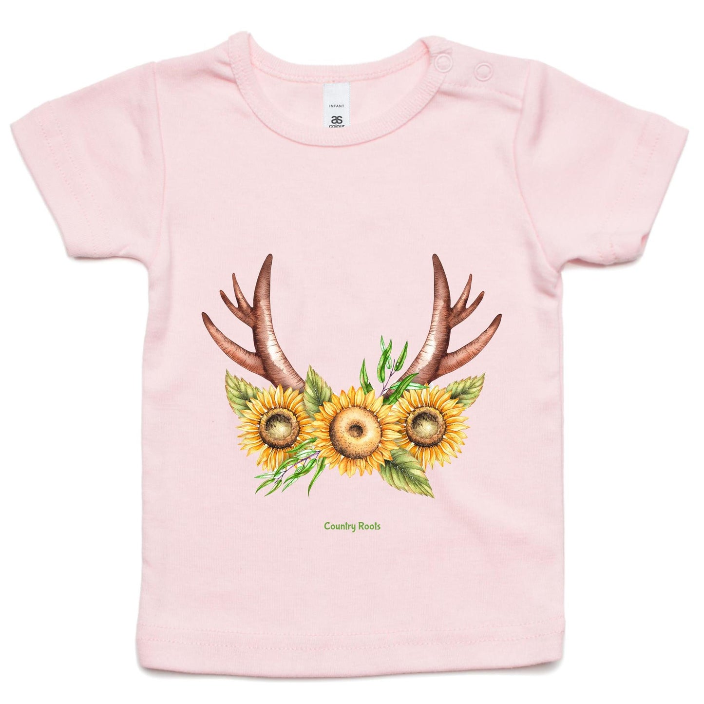 'Sunflowers in Antlers' - Infant Tee