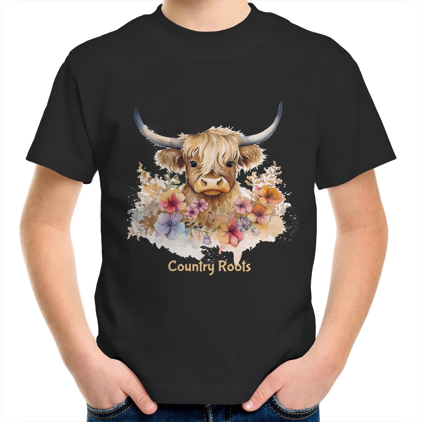 'Flowered Highland' - Youth Tee