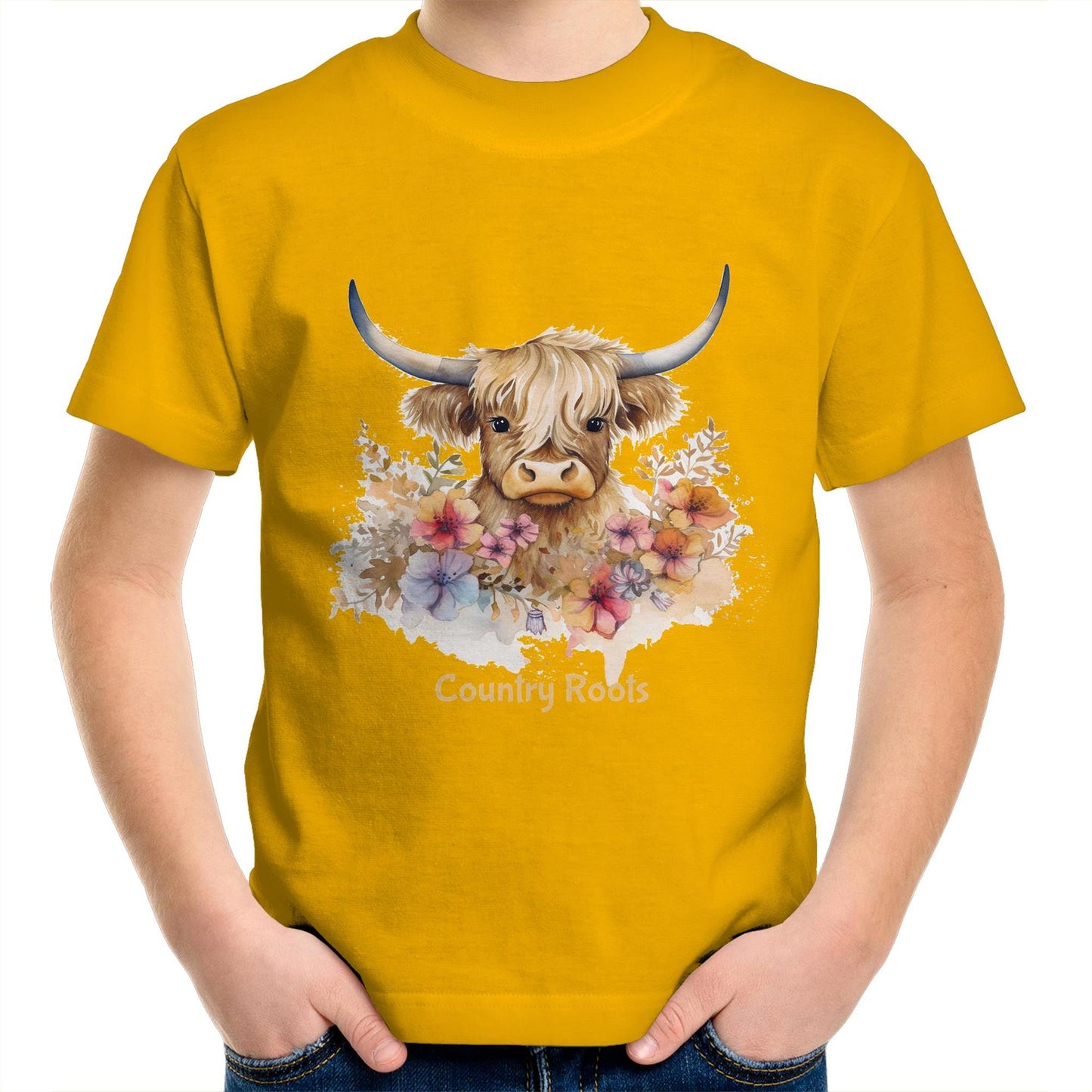 'Flowered Highland' - Youth Tee