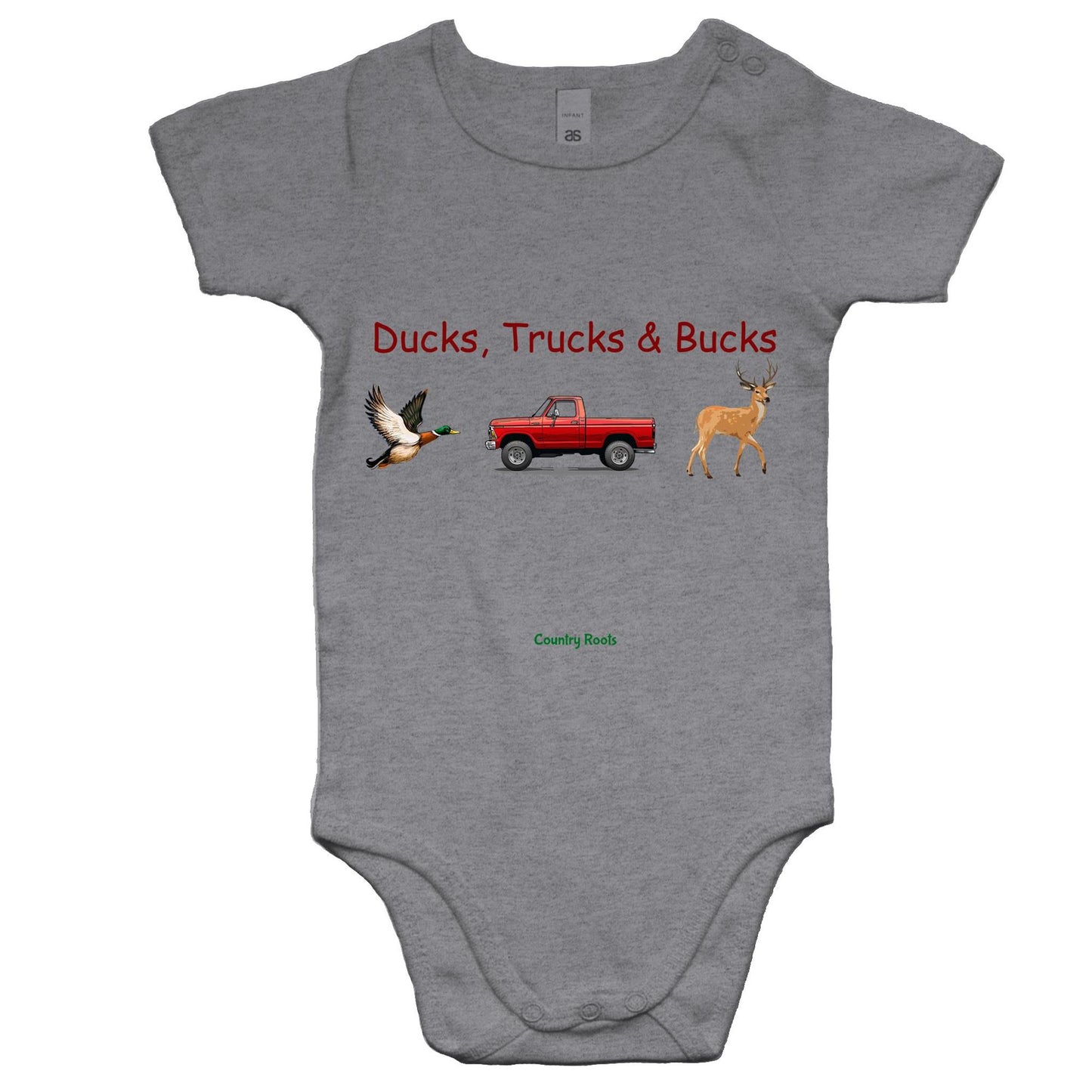 'Ducks, Trucks, Bucks' - Baby Onesie
