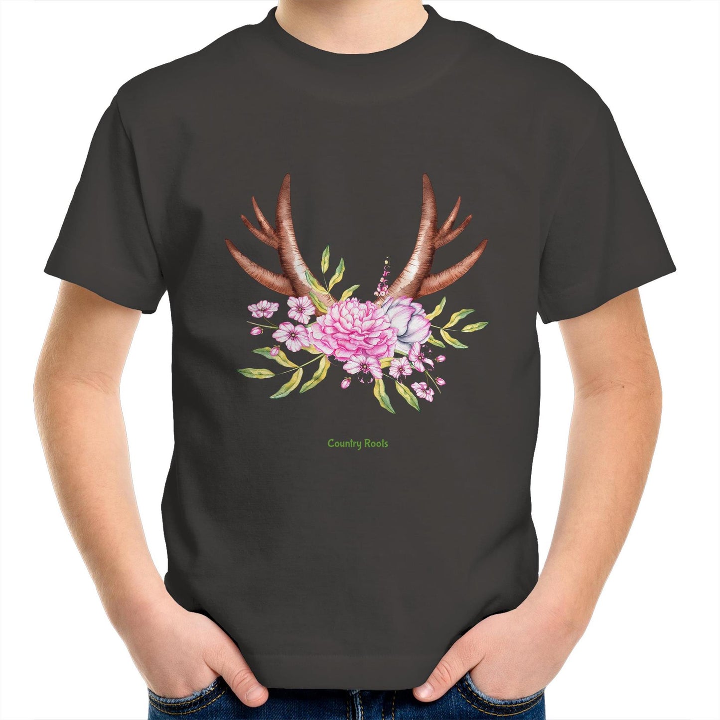 'Flowered Antlers' - Youth Tee