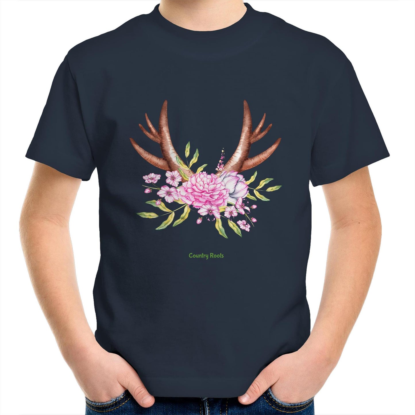 'Flowered Antlers' - Youth Tee