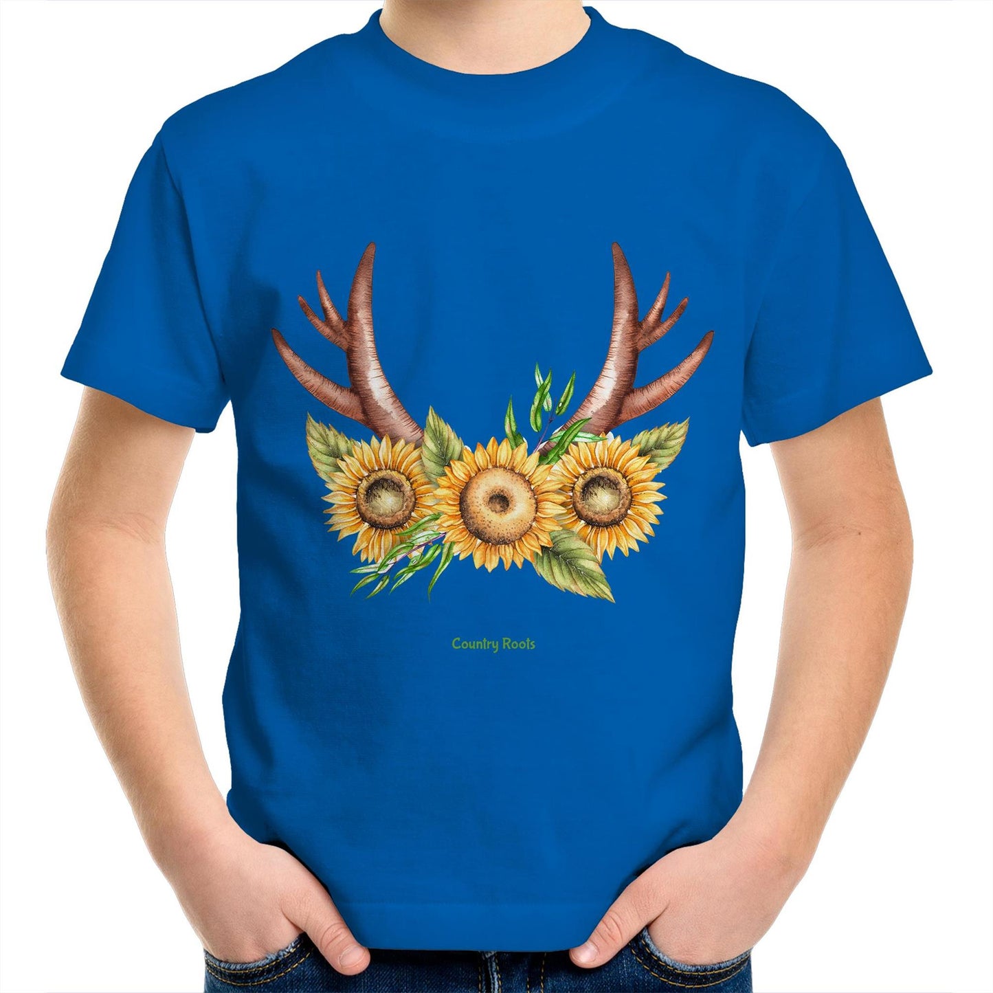 'Sunflowers in Antlers' - Youth Tee