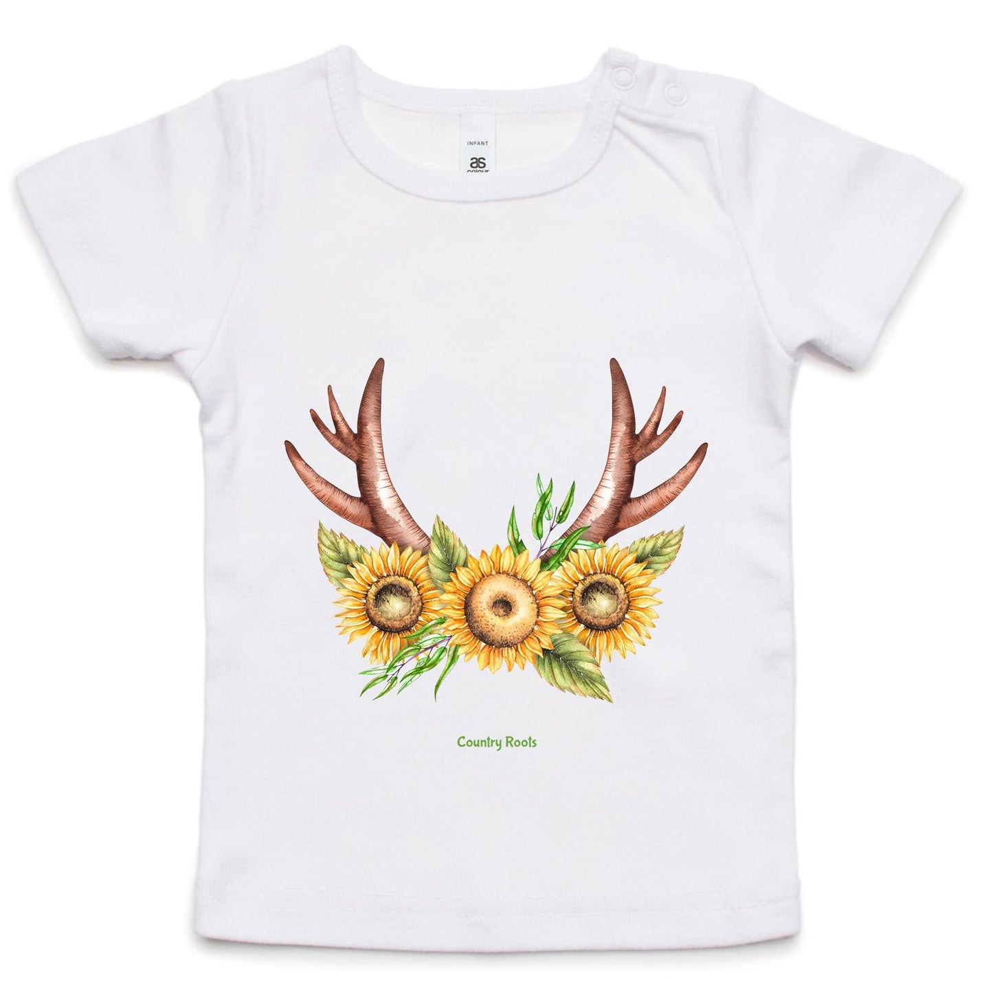'Sunflowers in Antlers' - Infant Tee