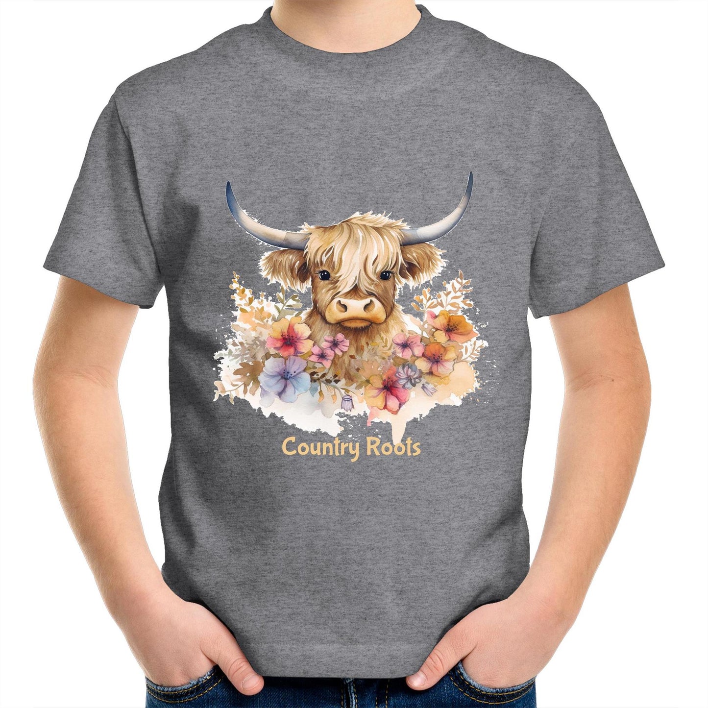 'Flowered Highland' - Youth Tee