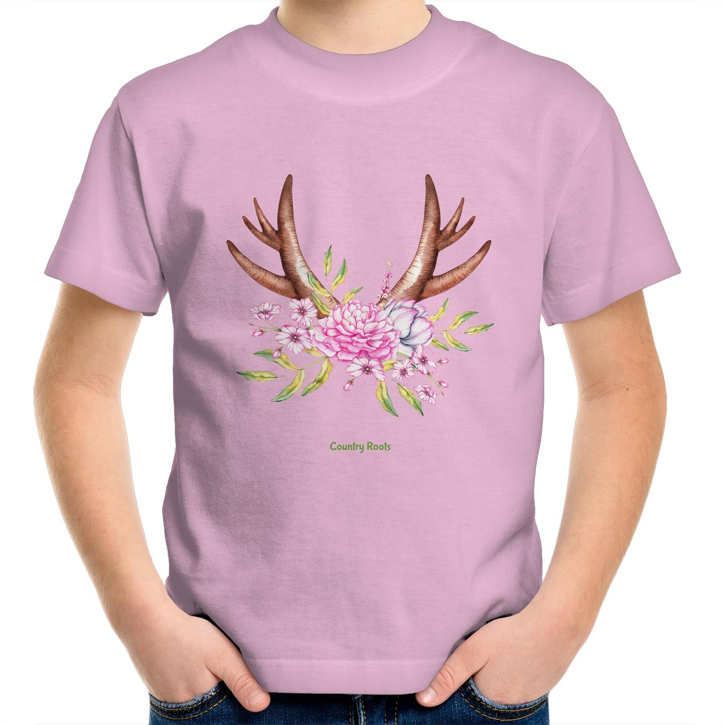 'Flowered Antlers' - Youth Tee