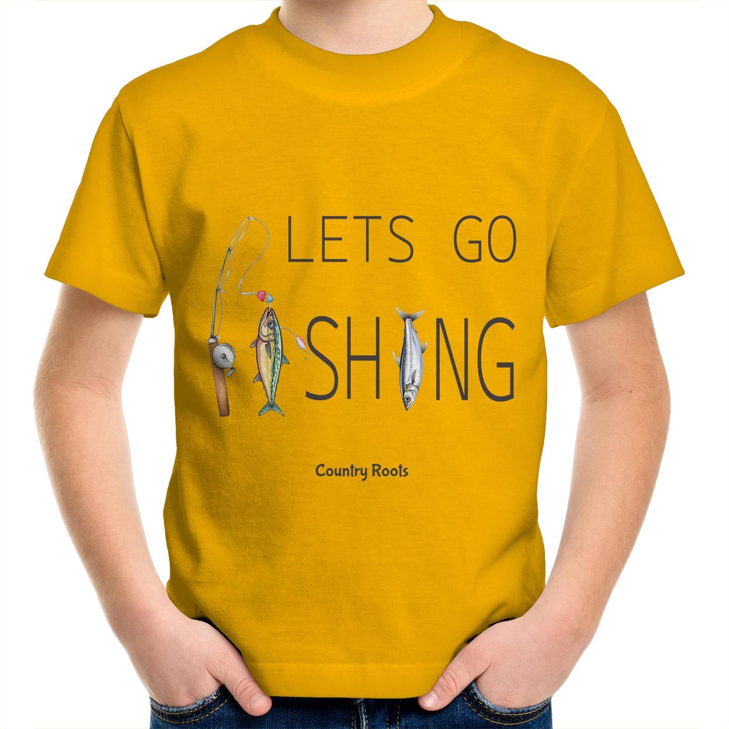 'Lets Go Fishing' - Youth Tee
