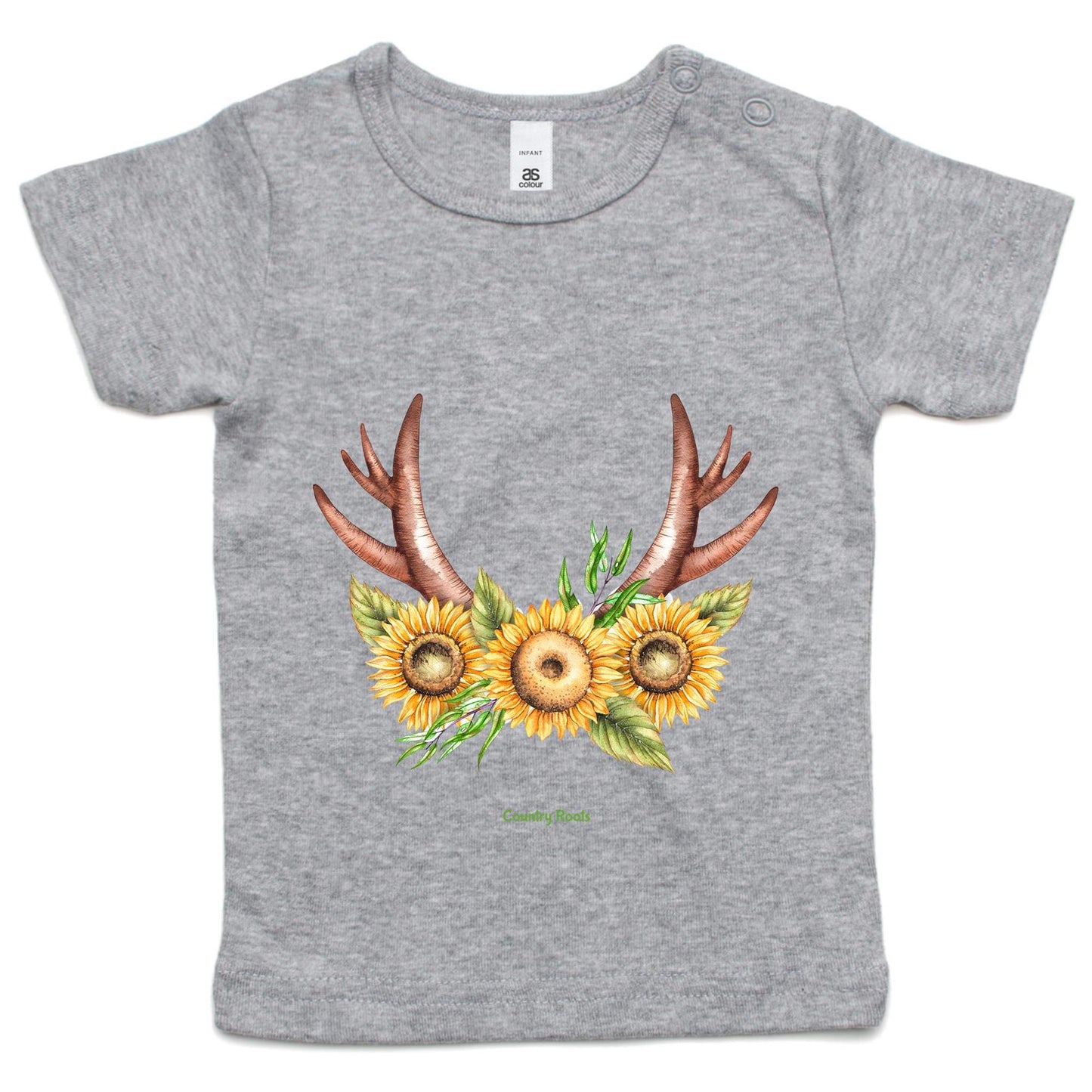 'Sunflowers in Antlers' - Infant Tee