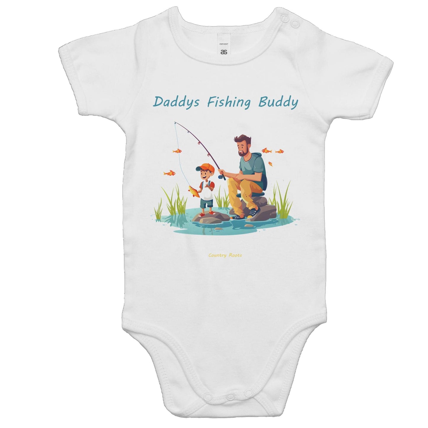 Daddys Fishing Buddy (Boy)' - Baby Onesie